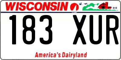 WI license plate 183XUR