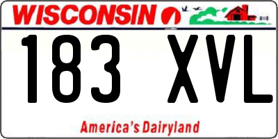 WI license plate 183XVL