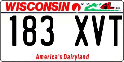 WI license plate 183XVT