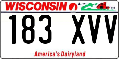 WI license plate 183XVV