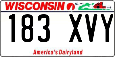 WI license plate 183XVY