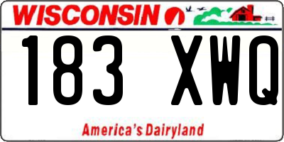 WI license plate 183XWQ