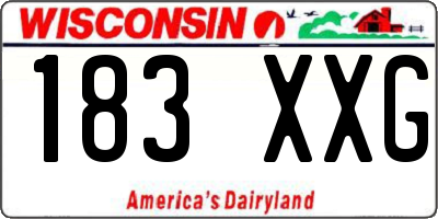 WI license plate 183XXG