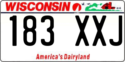WI license plate 183XXJ
