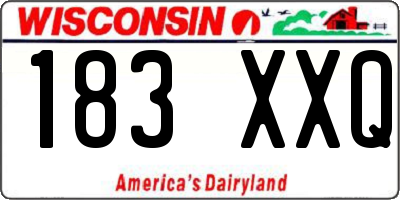 WI license plate 183XXQ