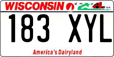 WI license plate 183XYL