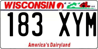 WI license plate 183XYM