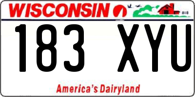 WI license plate 183XYU