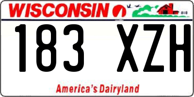 WI license plate 183XZH