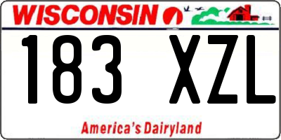 WI license plate 183XZL