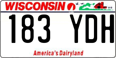 WI license plate 183YDH