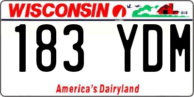 WI license plate 183YDM