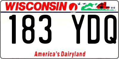 WI license plate 183YDQ