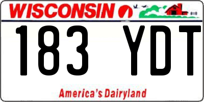 WI license plate 183YDT