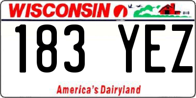 WI license plate 183YEZ