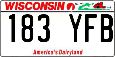 WI license plate 183YFB