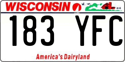 WI license plate 183YFC