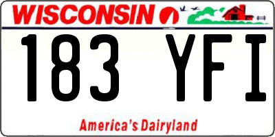 WI license plate 183YFI