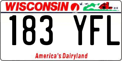 WI license plate 183YFL