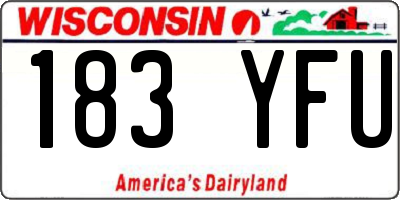 WI license plate 183YFU