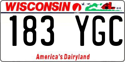 WI license plate 183YGC