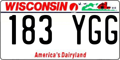 WI license plate 183YGG