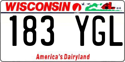 WI license plate 183YGL
