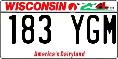 WI license plate 183YGM