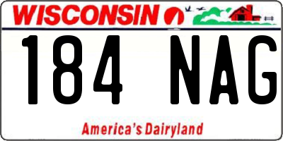 WI license plate 184NAG