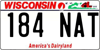 WI license plate 184NAT