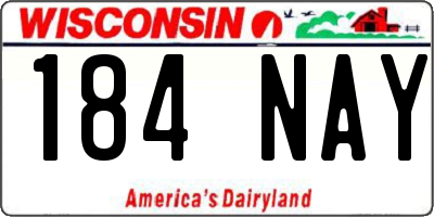 WI license plate 184NAY