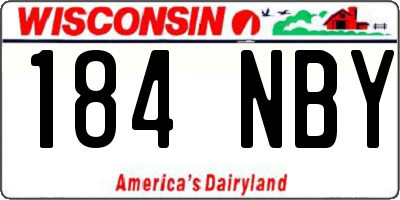 WI license plate 184NBY