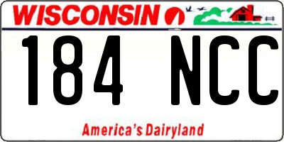 WI license plate 184NCC