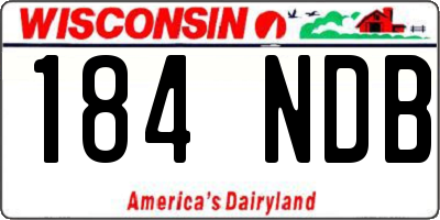 WI license plate 184NDB
