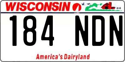WI license plate 184NDN