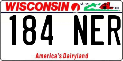 WI license plate 184NER