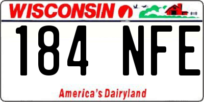WI license plate 184NFE