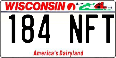 WI license plate 184NFT