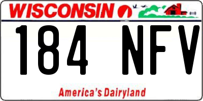 WI license plate 184NFV