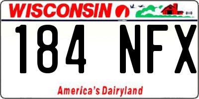 WI license plate 184NFX