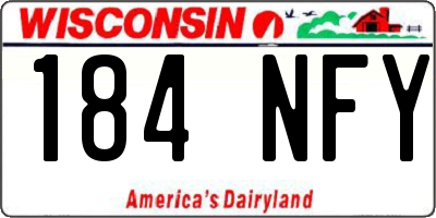 WI license plate 184NFY