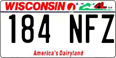 WI license plate 184NFZ