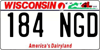 WI license plate 184NGD