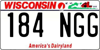 WI license plate 184NGG