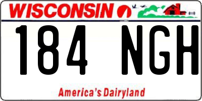 WI license plate 184NGH