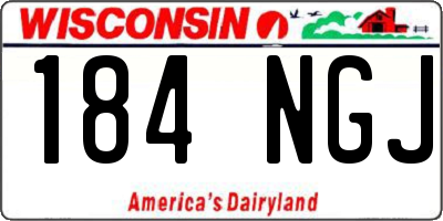 WI license plate 184NGJ