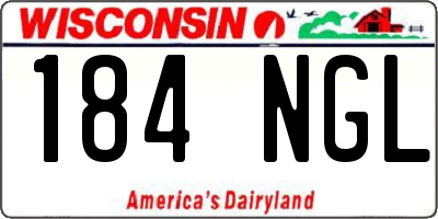 WI license plate 184NGL