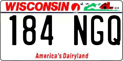 WI license plate 184NGQ