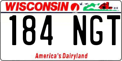 WI license plate 184NGT