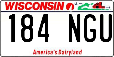 WI license plate 184NGU